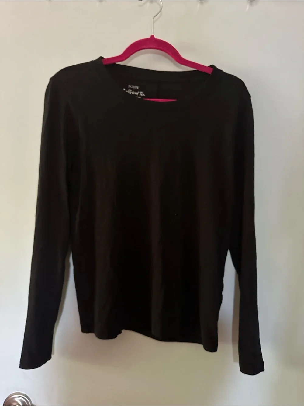 J. Crew Black Long-Sleeve Girlfriend  Tee